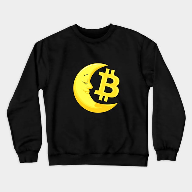 Bitcoin Moon Crewneck Sweatshirt by phneep